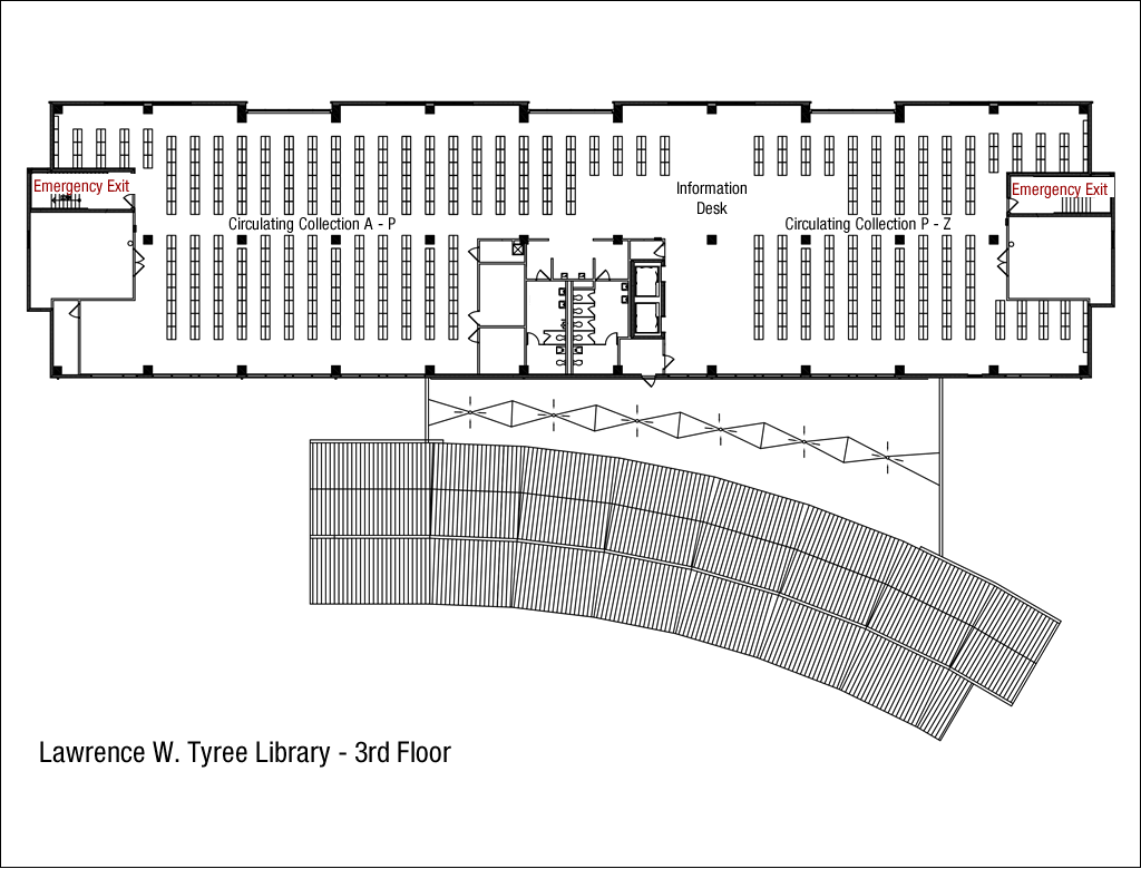 Lawrence W. Tyree Library Third Floor Plan